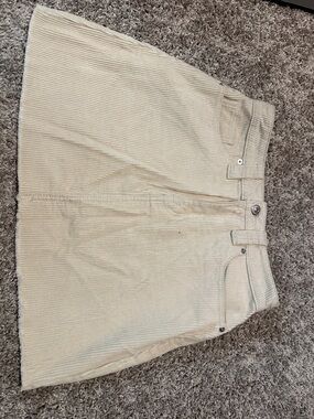 Forever 21 Beige Corduroy Mini Skirt